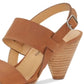 Sandálias femininas Lucky Brand Vanessa marrom tamanho 9,5M