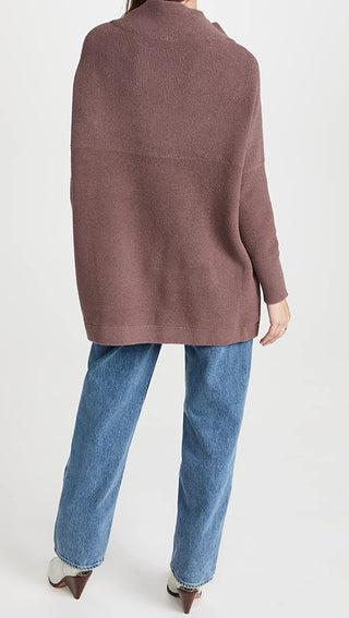 Túnica Otomana Desleixada Feminina Free People Marrom Tamanho X-S