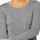Pijama feminino Alfani com decote redondo, cinza, tamanho pequeno