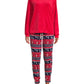 Conjunto de pijama feminino Muk Luks tamanho G