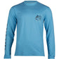 Camiseta masculina Salt Life Marlin Lure Performance de manga comprida, azul, tamanho extragrande