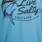 Camiseta masculina Salt Life Marlin Lure Performance de manga comprida, azul, tamanho extragrande
