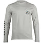 Camiseta masculina Salt Life Marlin Lure Performance de manga comprida, cinza, tamanho grande