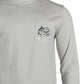 Camiseta masculina Salt Life Marlin Lure Performance de manga comprida, cinza, tamanho grande