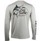 Camiseta masculina Salt Life Marlin Lure Performance de manga comprida, cinza, tamanho grande