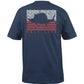 Camiseta masculina de manga curta com bolso e bandeira de vela Salt Life, azul, tamanho grande