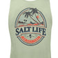 Regata masculina Salt Life Island Hammock verde tamanho médio