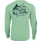Camiseta masculina Salt Life Marlin Lure Performance de manga comprida, verde, tamanho pequeno