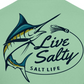 Camiseta masculina Salt Life Marlin Lure Performance de manga comprida, verde, tamanho GG