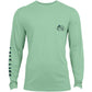 Camiseta masculina de manga comprida Salt Life Marlin Lure Performance - Verde mesclado sálvia, tamanho 2XL