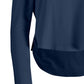 Moletom com capuz feminino Salt Life Seaglass Bay High Low, azul, tamanho grande