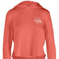 Moletom com capuz feminino Salt Life Seaglass Bay High Low laranja tamanho grande
