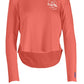 Moletom com capuz feminino Salt Life Seaglass Bay High Low laranja tamanho grande