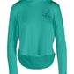 Moletom com capuz feminino Salt Life Seaglass Bay High Low, verde, tamanho G