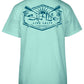 Camiseta feminina de algodão Sunrise Paddle da Salt Life, verde, tamanho M