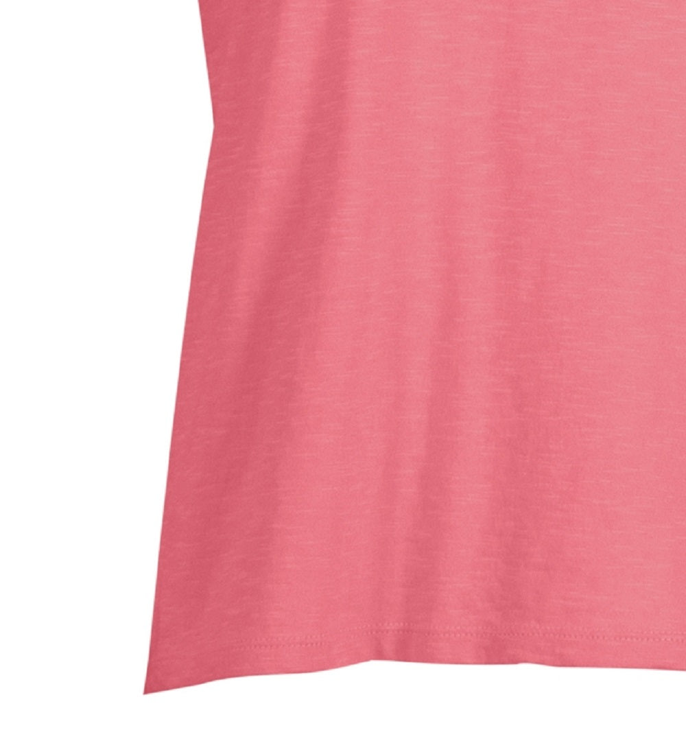 Camiseta feminina Salt Life Coastline Dreamin Cotton, rosa, tamanho pequeno
