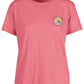 Camiseta feminina Salt Life Coastline Dreamin Cotton, rosa, tamanho médio