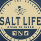 Camiseta masculina de manga comprida Salt Life Ocean to Ocean, azul, tamanho pequeno
