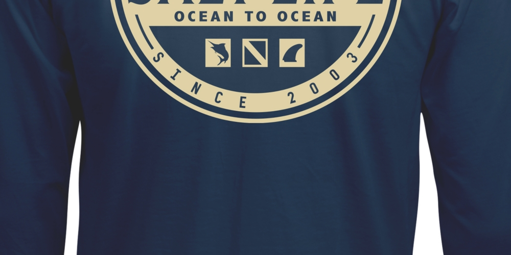 Camiseta masculina de manga comprida Salt Life Ocean to Ocean, azul, tamanho pequeno
