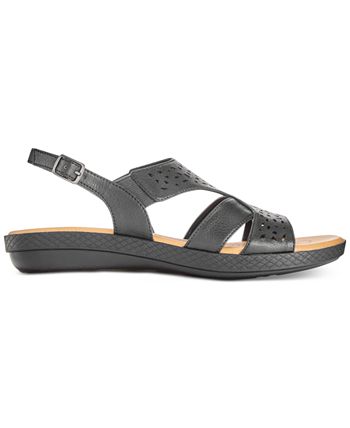 Sandálias femininas Easy Street Bolt, pretas, tamanho 6 M