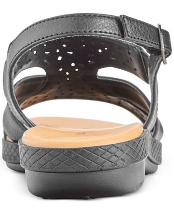 Sandálias femininas Easy Street Bolt, pretas, tamanho 6 M