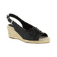 Sandálias Easy Street Kindly Espadrille Femininas Pretas Tamanho 8,5 A