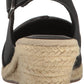 Sandálias Easy Street Kindly Espadrille Femininas Pretas Tamanho 8,5 A