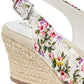 Sandálias Easy Street Kindly Espadrille Femininas Brancas Tamanho 9 WW