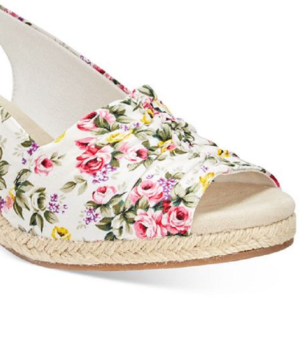 Sandálias Easy Street Kindly Espadrille Femininas Brancas Tamanho 9 WW