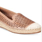 Bella Vita Channing Cap Toe Espadrille Flats Feminino Marrom Tamanho 6,5 M