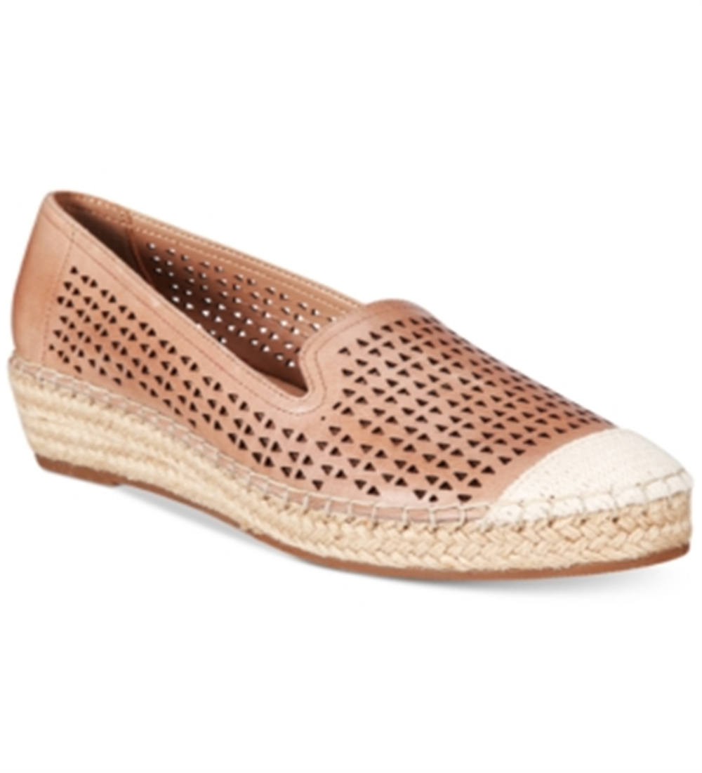 Bella Vita Channing Cap Toe Espadrille Flats Feminino Marrom Tamanho 6,5 M