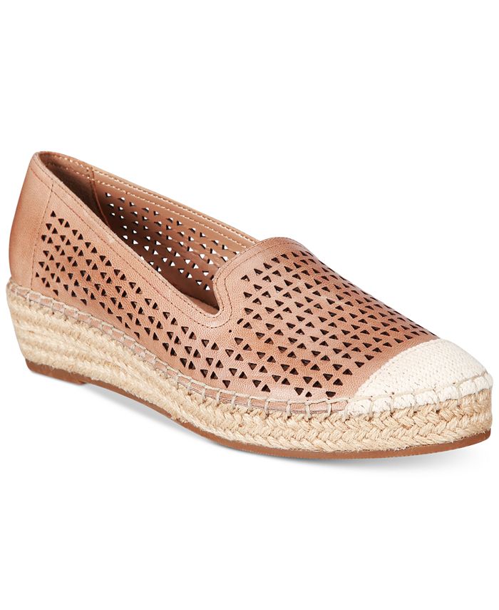 Bella Vita Channing Cap Toe Espadrille Flats Feminino Marrom Tamanho 8,5 M