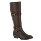 Bota feminina Kelsa Tall Easy Street, marrom, tamanho 8