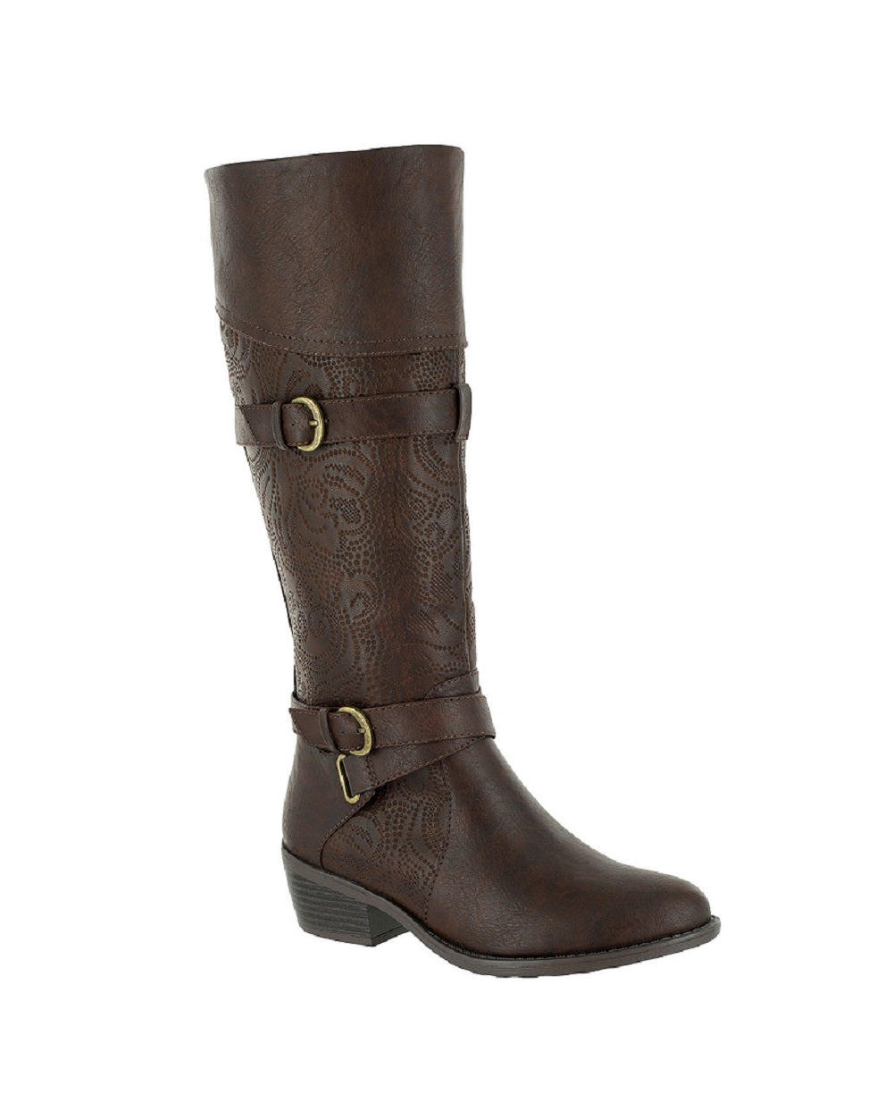 Bota feminina Kelsa Tall Easy Street, marrom, tamanho 8