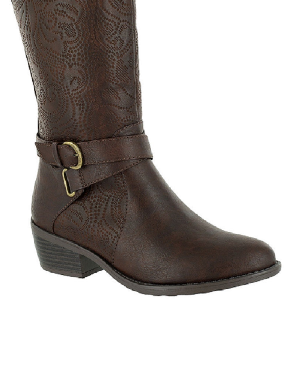 Bota feminina Kelsa Tall Easy Street, marrom, tamanho 8