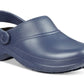Tamanco de trabalho antiderrapante feminino Easy Street, azul, tamanho 11 M