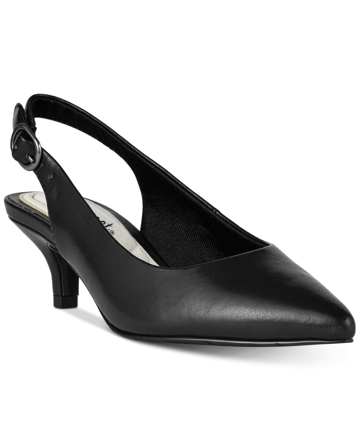 Easy Street Faye Slingback Feminino Salto Kitten Preto Tamanho 8,5 W