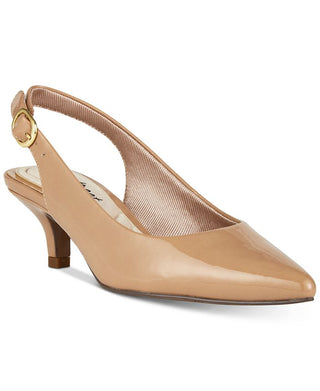 Easy Street Women's Faye Slingback Kitten Heel Pumps Brown Size 8 M