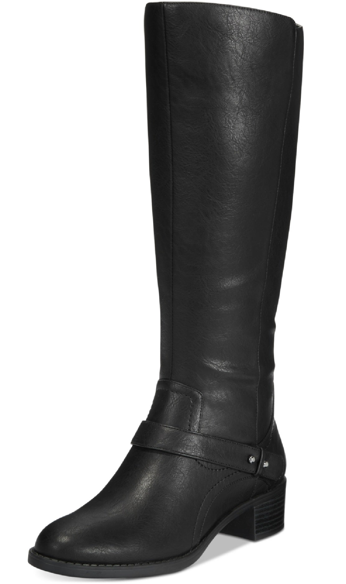 Easy Street Botas de montaria femininas Jewel Wide Calf, pretas, tamanho 7,5 M