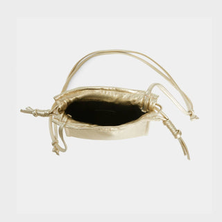 Lemiz - Bolsa feminina mini Bowie de couro com cordão