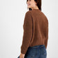 Cardigan infantil com botões frontais, marrom, tamanho P, da Hooked Up By Iot