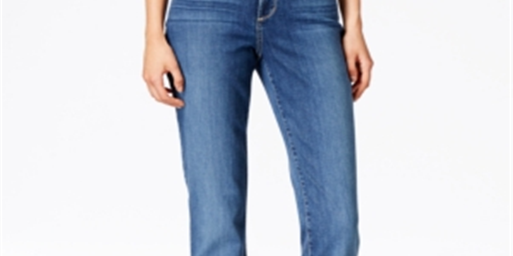 Calça jeans feminina NYDJ Barbara Stretch Bootcut Azul Tamanho 14