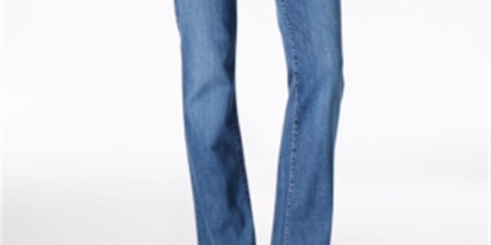 Calça jeans feminina NYDJ Barbara Stretch Bootcut Azul Tamanho 14