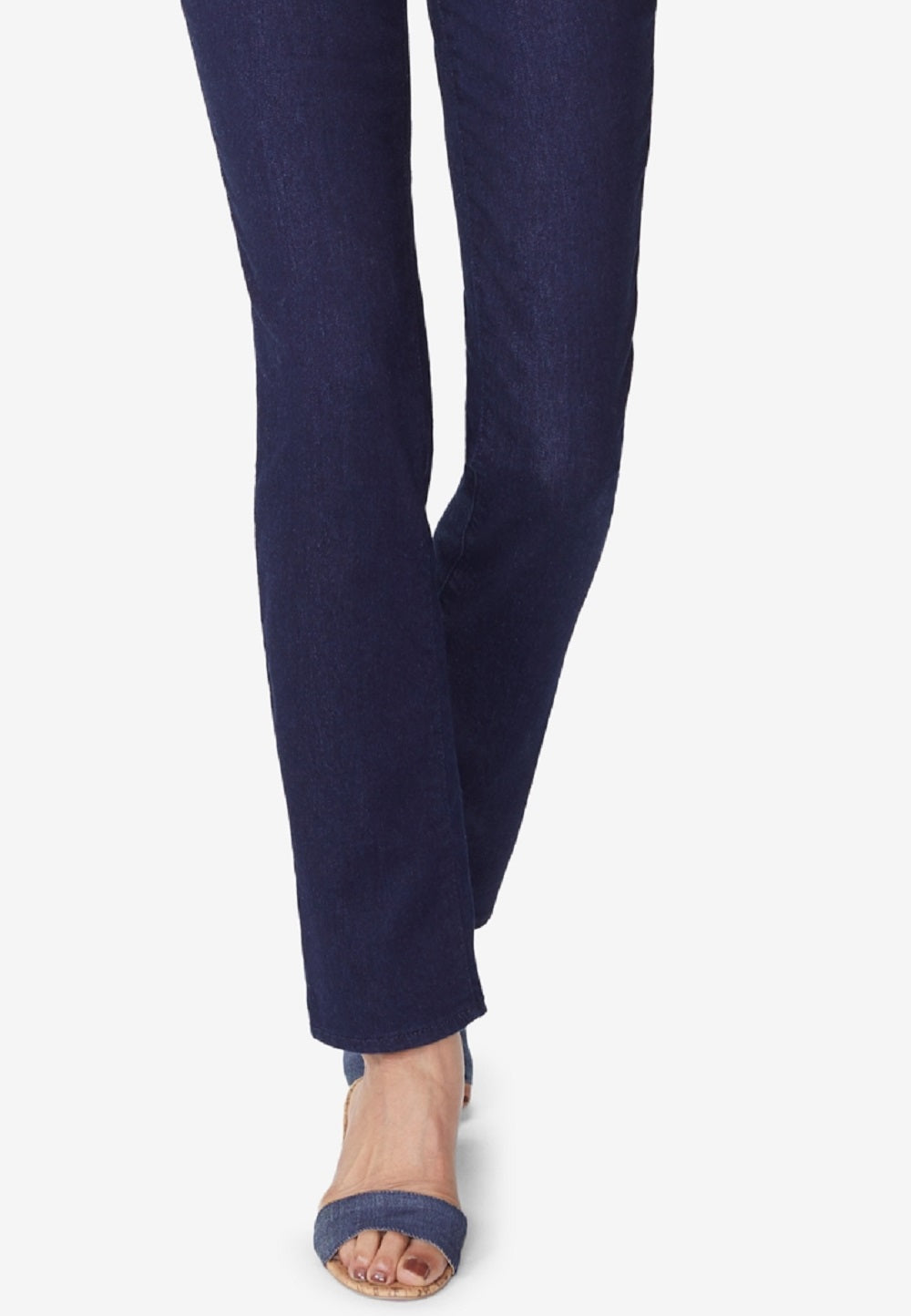 Calça Jeans Slim NYDJ Sheri Tummy Control Feminina Azul Tamanho 2 Petite