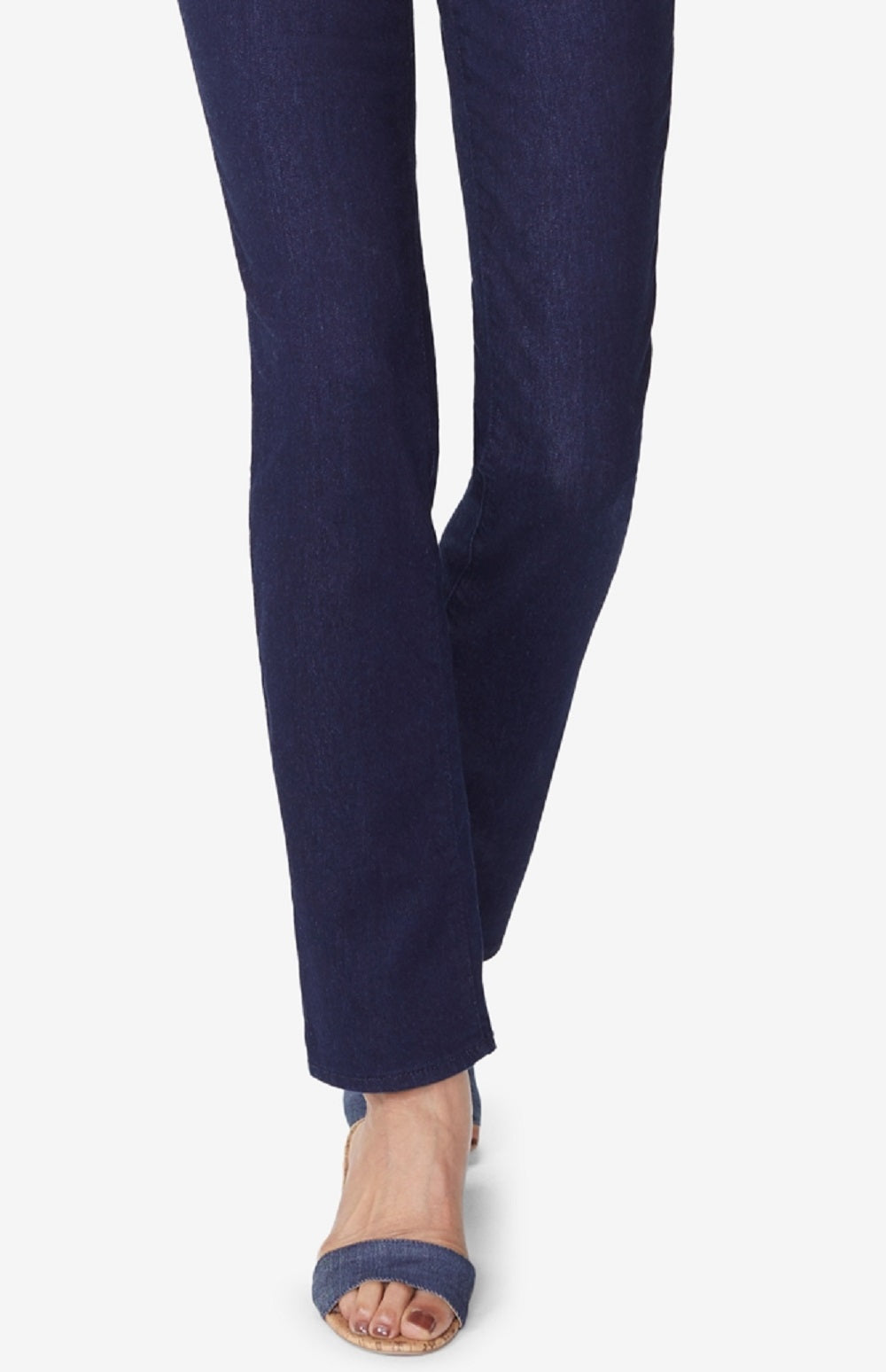 Calça Jeans Slim NYDJ Sheri Tummy Control Feminina Azul Tamanho 4 Petite