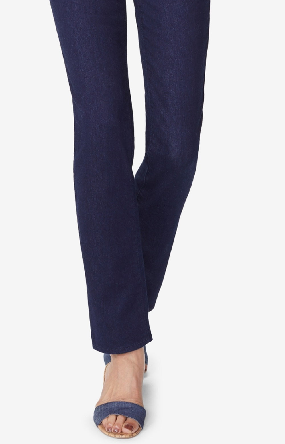 Calça Jeans Slim NYDJ Sheri Tummy Control Feminina Azul Tamanho 14 Petite