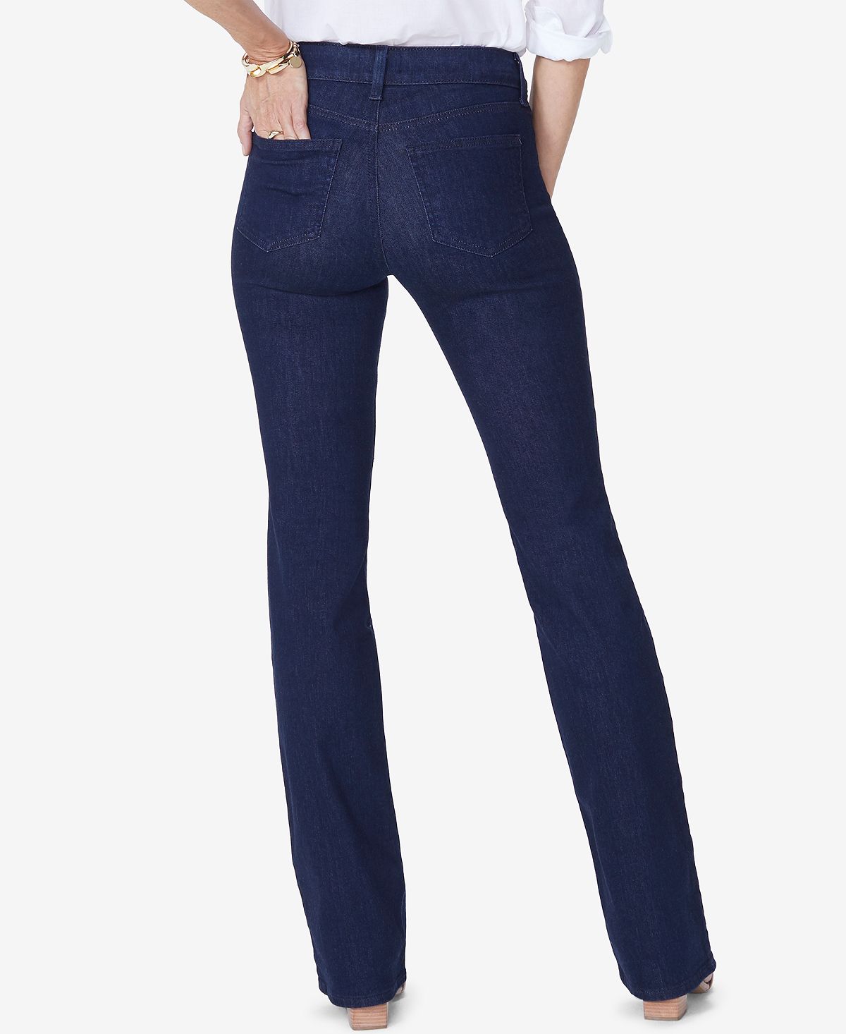 Calça Jeans Bootcut Barbara Tummy Control Feminina NYDJ Azul Tamanho 4 Petite