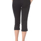 Calça jeans curta com punho elástico Marilyn da NYDJ feminina, preta, tamanho 4