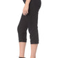 Calça jeans curta com punho elástico Marilyn da NYDJ feminina, preta, tamanho 4