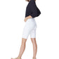 Shorts NYDJ feminino com punho enrolado, branco, tamanho 2